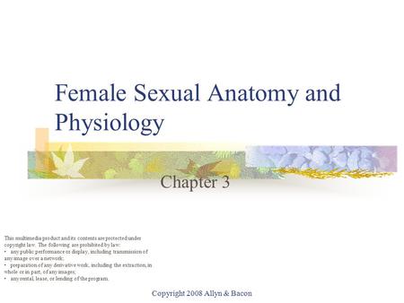 Female Sexual Anatomy and Physiology