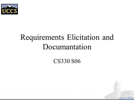 Requirements Elicitation and Documantation