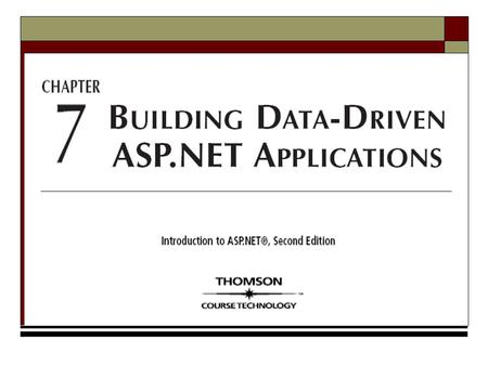 Introduction to ASP.NET, Second Edition2 Chapter Objectives.