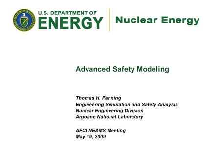 Advanced Safety Modeling