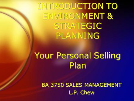 BA 3750 SALES MANAGEMENT L.P. Chew