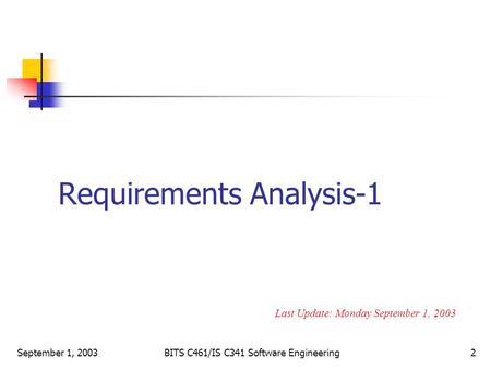 Requirements Analysis-1