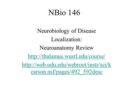 Neurobiology of Disease