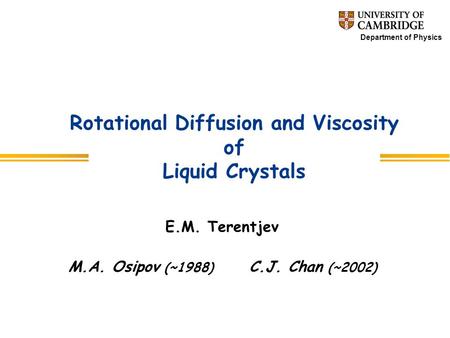 Rotational Diffusion and Viscosity of Liquid Crystals