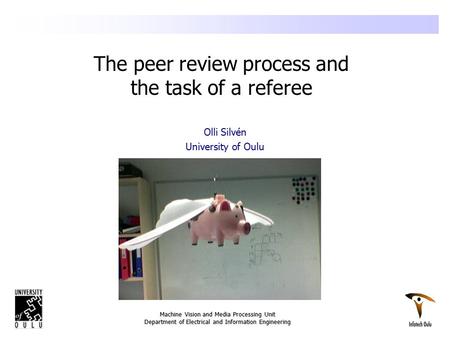 The peer review process and the task of a referee