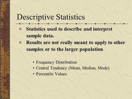 Descriptive Statistics