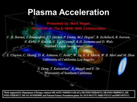 1 Work supported by Department of Energy contracts DE-AC02-76SF00515 (SLAC), DE-FG03-92ER40745, DE-FG03-98DP00211, DE- FG03-92ER40727, DE-AC-0376SF0098,