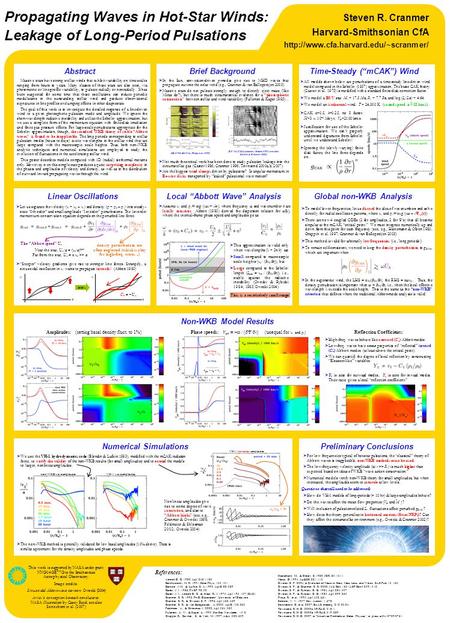 Propagating Waves in Hot-Star Winds: Leakage of Long-Period Pulsations Steven R. Cranmer Harvard-Smithsonian CfA