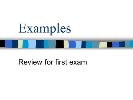 Examples Review for first exam. Learning Objectives for 1 st Exam Be able to define accident and loss statistics (OSHA Incident rate, FAR, Fatality rate)