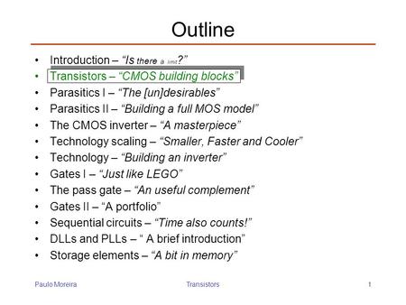 Outline Introduction – “Is there a limit?”