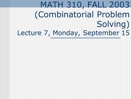 Chapter 1 Review Homework (MATH 310#3M):