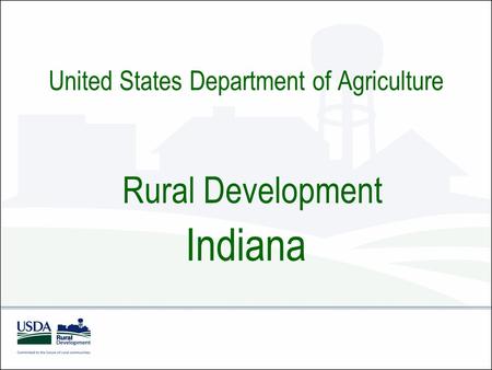 United States Department of Agriculture Rural Development Indiana.