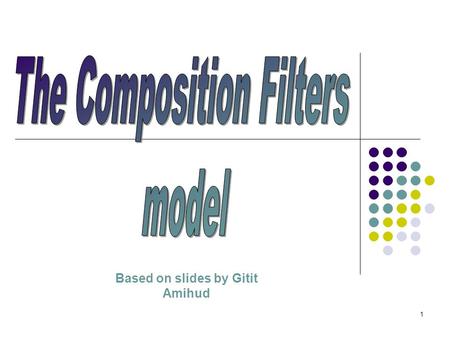 1 Based on slides by Gitit Amihud. 2 The Person class String firstName String lastName Date birthDate Address home setFirstName(String) String getFirstName()