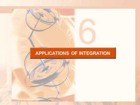 APPLICATIONS OF INTEGRATION