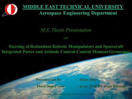 M.S. Thesis Presentation