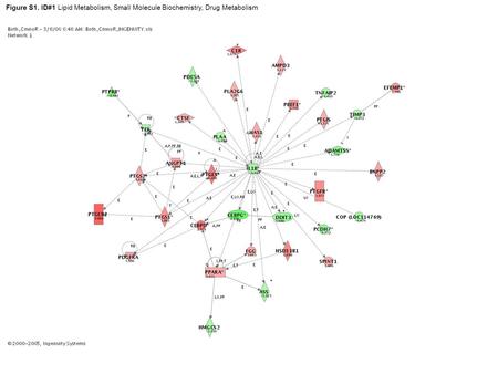 Figure S1. ID#1 Lipid Metabolism, Small Molecule Biochemistry, Drug Metabolism.