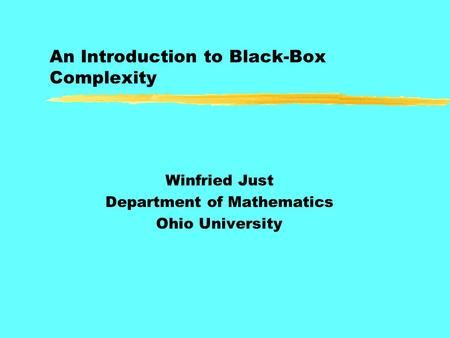 An Introduction to Black-Box Complexity