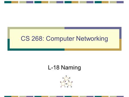 CS 268: Computer Networking L-18 Naming. 2 Overview i3 Layered naming DOA SFR.