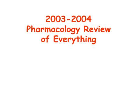 2003-2004 Pharmacology Review of Everything. Abacavir Antiretroviral Nucleoside reverse transcriptase inhibitor (NRTI)