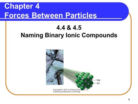 Chapter 4 Forces Between Particles