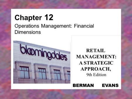 Operations Management: Financial Dimensions