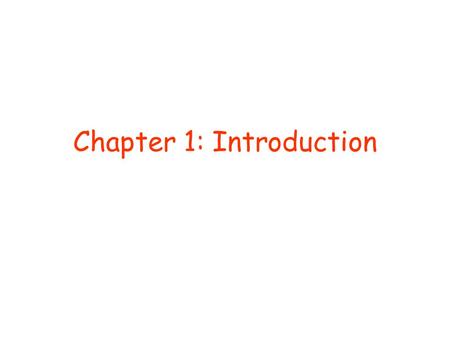 Chapter 1: Introduction