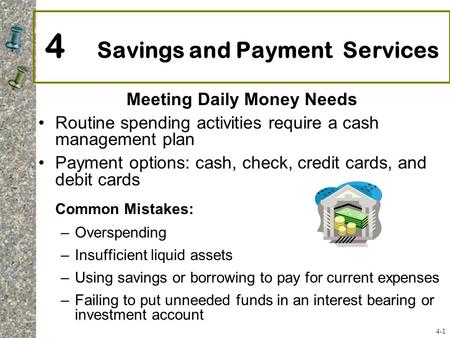 4 Savings and Payment Services