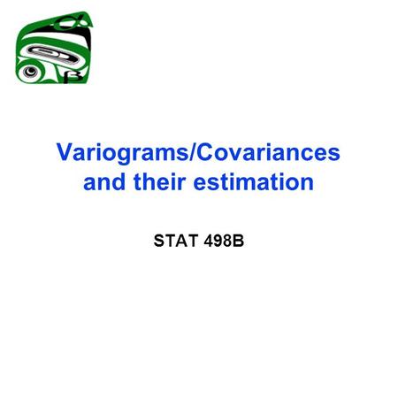 Variograms/Covariances and their estimation