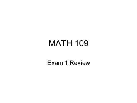 MATH 109 Exam 1 Review. Jeopardy DataFunctions Picturing Functions Straight As An Arrow Potpourri 100 200 300 400 500.