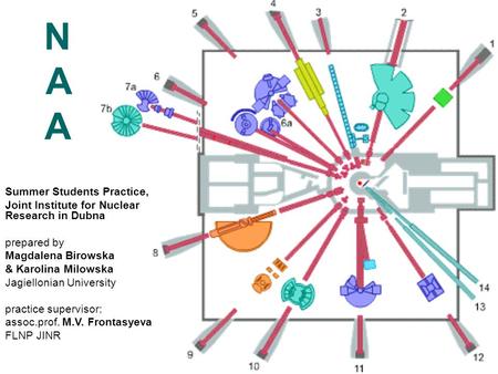 NAANAA prepared by Magdalena Birowska & Karolina Milowska Jagiellonian University Summer Students Practice, Joint Institute for Nuclear Research in Dubna.