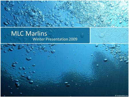 MLC Marlins Winter Presentation 2009. South East Area MLC Marlins achieved 3 Club records – Michael Ajaka: 17/18y 200m Breaststroke record – Geoffrey.