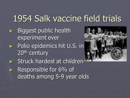 1954 Salk vaccine field trials