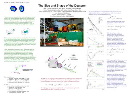 The Size and Shape of the Deuteron The deuteron is not a spherical nucleus. In the standard proton-neutron picture of this simplest nucleus, its shape.