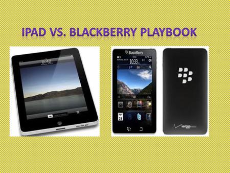 Play book can cost $479 A camera on front and back Same internal storage as ipad. Weighs 0.l lbs The ipad is heavier, but slimmer than the playbook. The.