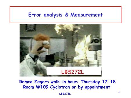 Error analysis & Measurement