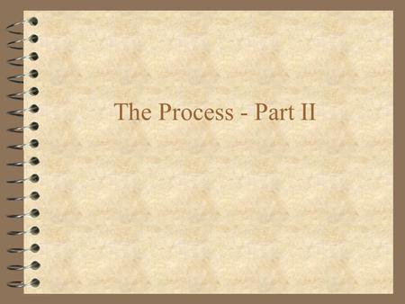 The Process - Part II. Process Attributes  Each UNIX process is associated with a number of attributes which help the system control the running and.