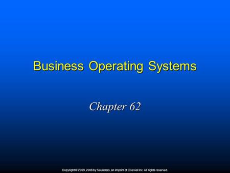 Business Operating Systems