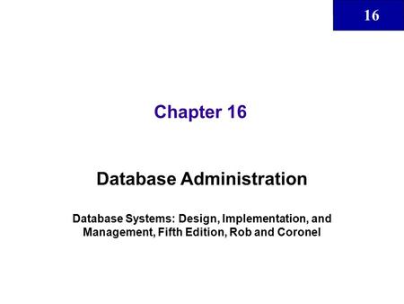 Database Administration