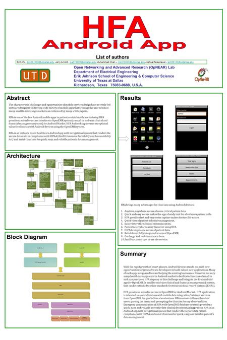 List of authors Open Networking and Advanced Research (OpNEAR) Lab Department of Electrical Engineering Erik Johnson School of Engineering & Computer Science.