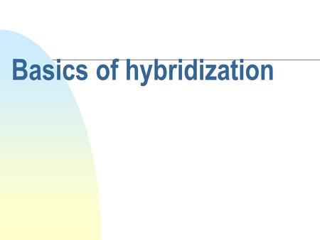 Basics of hybridization. What is hybridization? n Complementary base pairing of two single strands of nucleic acid  double strand product u DNA/DNA u.