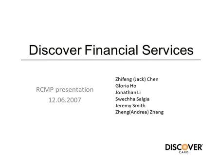 Discover Financial Services