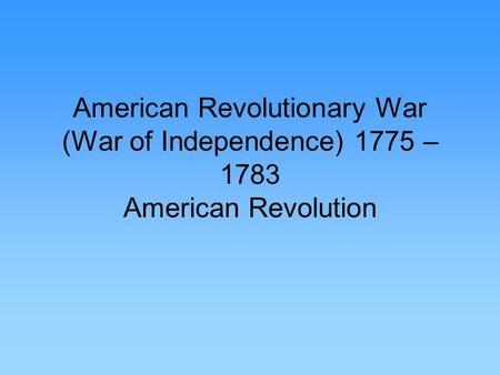 The political and economic reality before the American Revolution