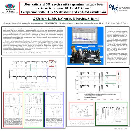 Observations of SO 2 spectra with a quantum cascade laser spectrometer around 1090 and 1160 cm -1. Comparison with HITRAN database and updated calculations.