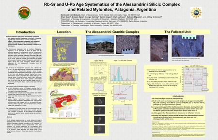 Rb-Sr and U-Pb Age Systematics of the Alessandrini Silicic Complex and Related Mylonites, Patagonia, Argentina Bernhardt Saini-Eidukat, Dept. of Geosciences,