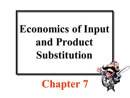 Economics of Input and Product Substitution