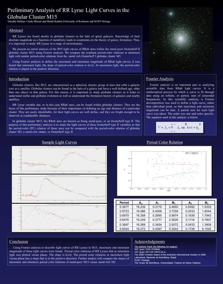 Fourier Analysis Fourier analysis is an important part to analyzing scientific data from RRab light curves. It is a mathematical process by which a curve.