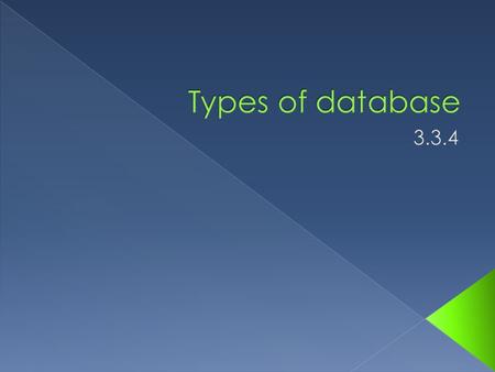  You will be able to: › Explain how databases may be stored in more than one physical location and how distribution may be carried out using different.