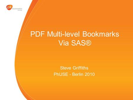 PDF Multi-level Bookmarks Via SAS®