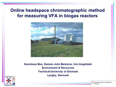 Online headspace chromatographic method for measuring VFA in biogas reactors Kanokwan Boe, Damien John Batstone, Irini Angelidaki Environment & Resources.