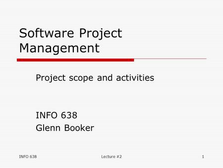 Software Project Management